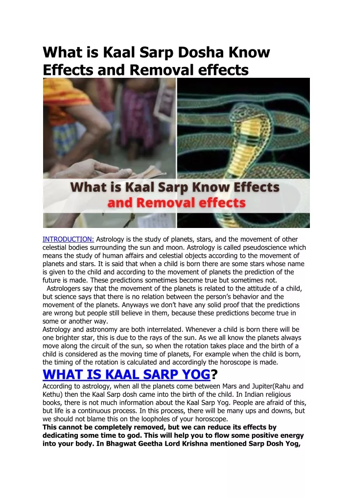 what is kaal sarp dosha know effects and removal