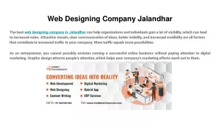 Web Designing Company Jalandhar | Nimble Technocrats