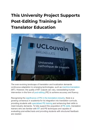 this university project supports post editing