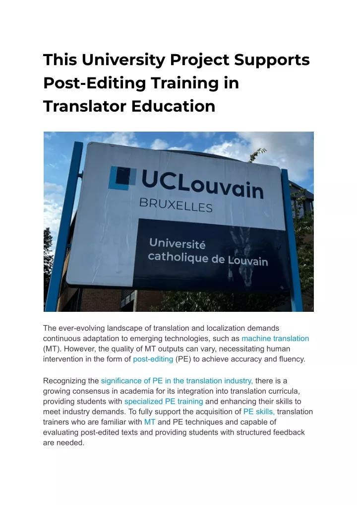 this university project supports post editing