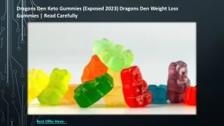 Dragons Den Keto Gummies 2