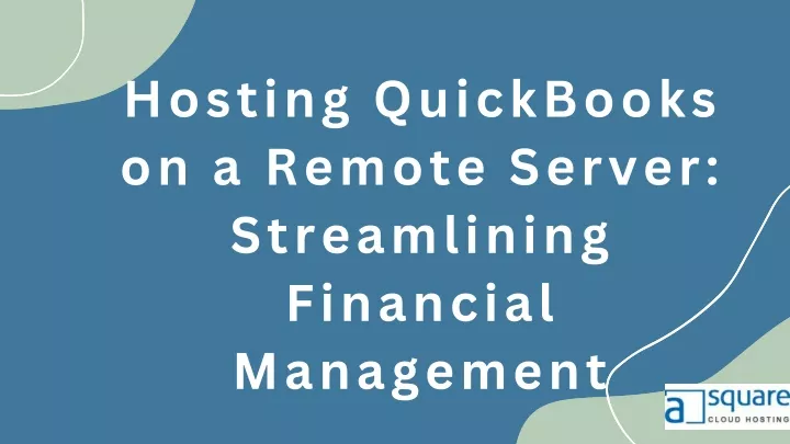 hosting quickbooks on a remote server