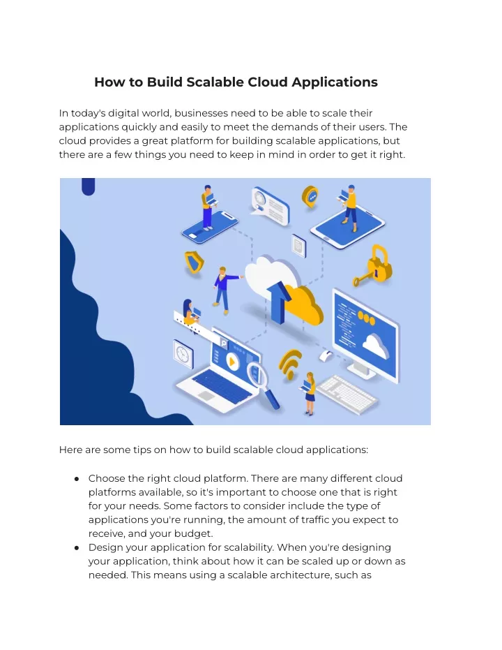 how to build scalable cloud applications