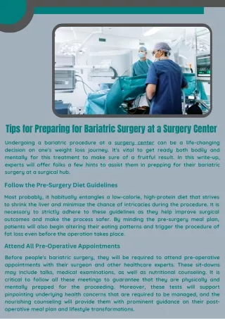 Excellent Bariatric Surgery Center