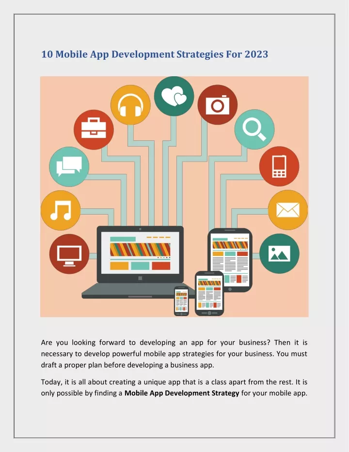 10 mobile app development strategies for 2023