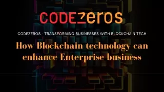 codezeros transforming businesses with blockchain