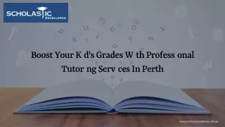 Boost Your Grades With Professional Tutoring Services In Perth