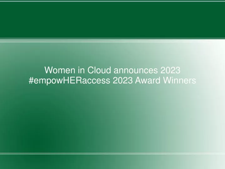 women in cloud announces 2023 empowheraccess 2023