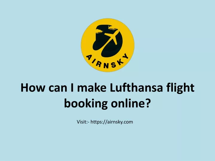 how can i make lufthansa flight booking online