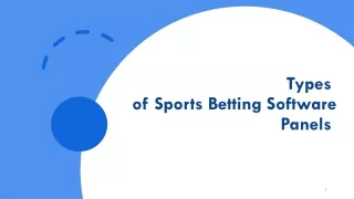 Types of Sports Betting Software Panels - Comfygen Private Limited