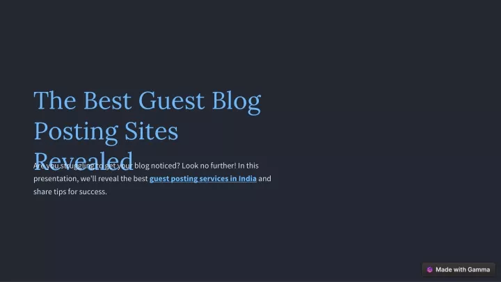 the best guest blog posting sites revealed