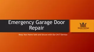 Emergency Garage Door Repair