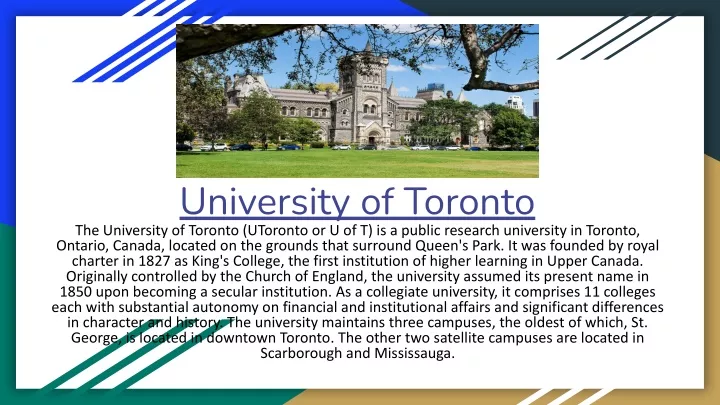 university of toronto presentation template