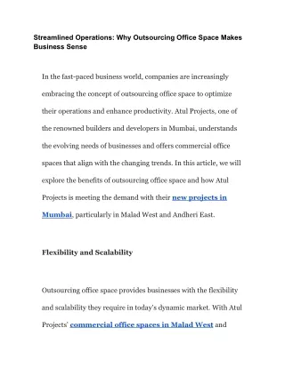 streamlined operations why outsourcing office