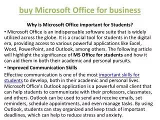 buy Microsoft Office for business