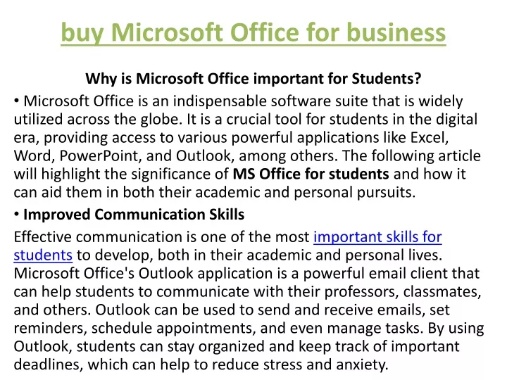 buy microsoft office for business