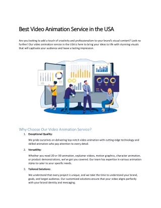 Best Video Animation Service in the USA