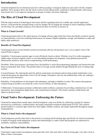 Unleashing the Power of Cloud Improvement: An extensive Guideline