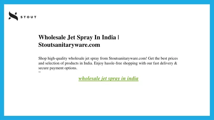 wholesale jet spray in india stoutsanitaryware