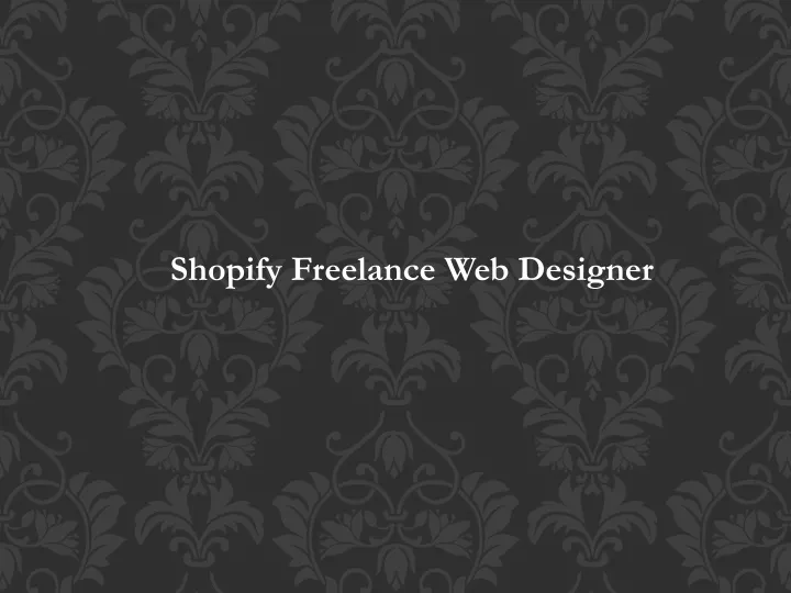 shopify freelance web designer
