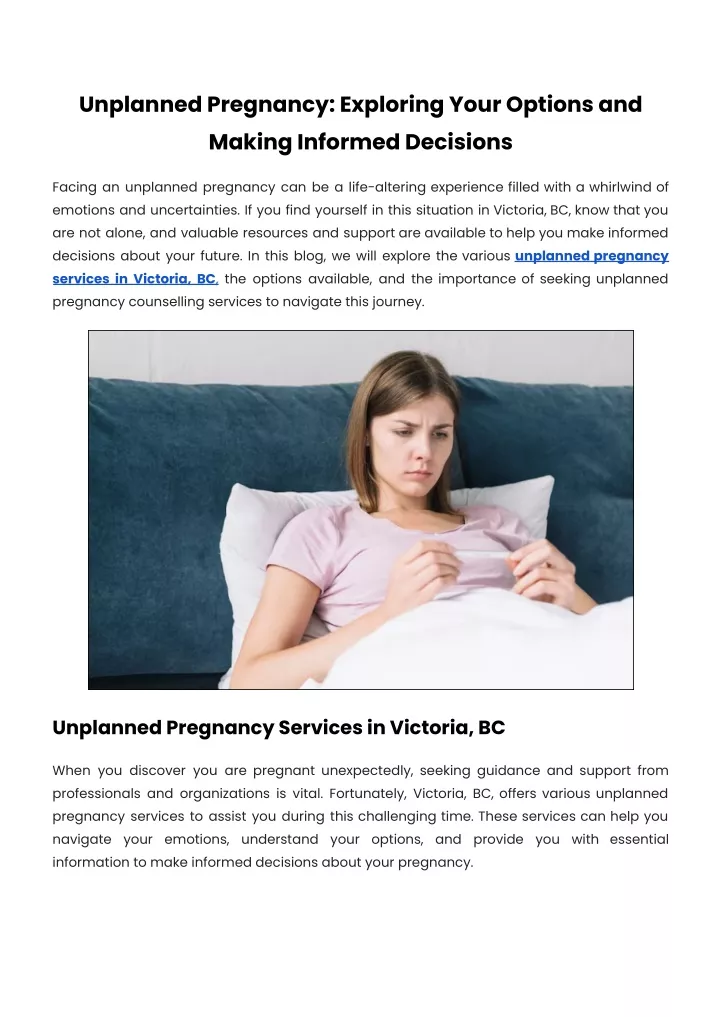 unplanned pregnancy exploring your options