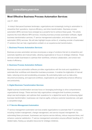 consultancyservice