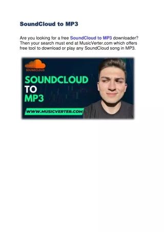 SoundCloud to MP3