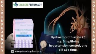 Manage high blood pressure effectively with Hydrochlorothiazide 25 mg from Golde