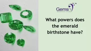 what powers does the emerald birthstone have