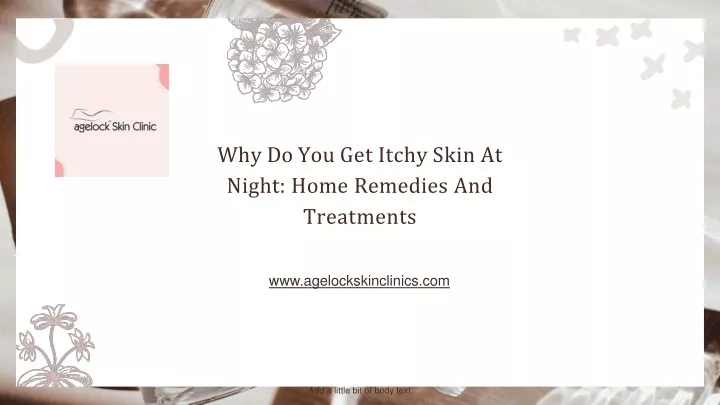 why do you get itchy skin at night home remedies and treatments