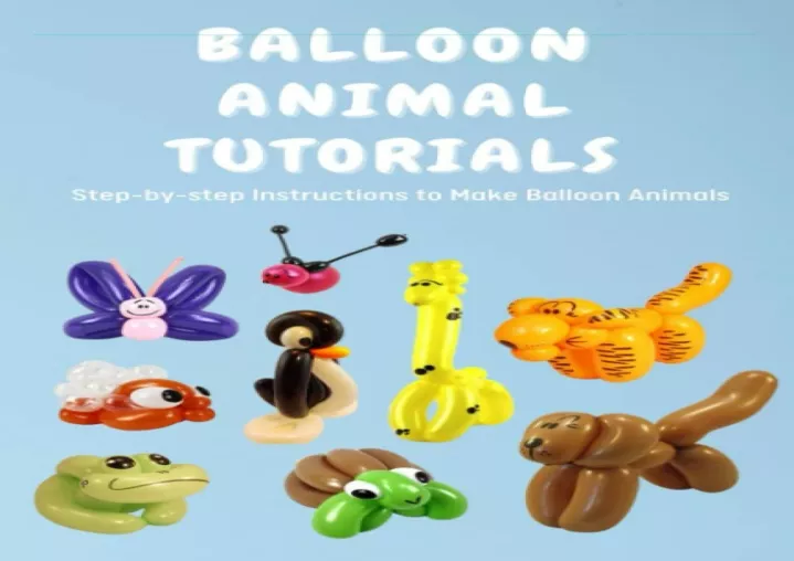 ebook download balloon animal tutorials step