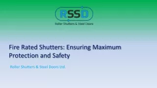 Fire Rated Shutters Ensuring Maximum Protection and Safety