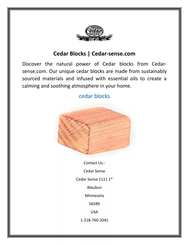 cedar blocks cedar sense com