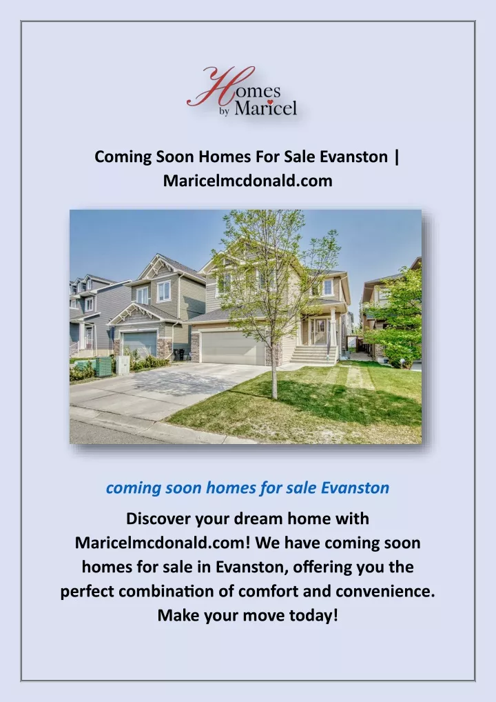 coming soon homes for sale evanston