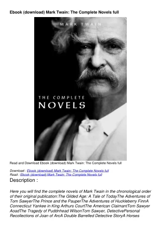 Ebook (download) Mark Twain: The Complete Novels full
