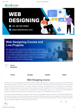 Best Web Designing Course