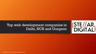 Top web development companies in Delhi, NCR and Gurgaon