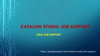 katalon studio job support