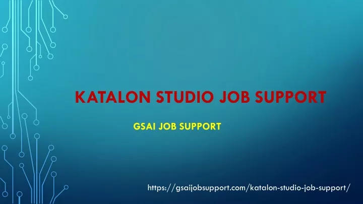 katalon studio job support
