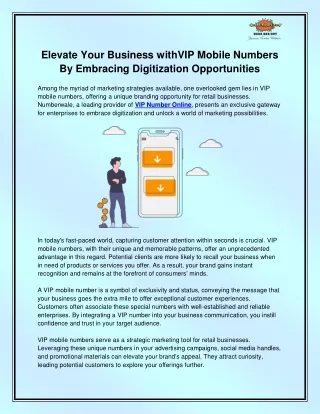 elevate your business withvip mobile numbers