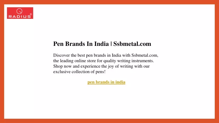 pen brands in india ssbmetal com discover