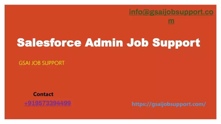 salesforce admin job support