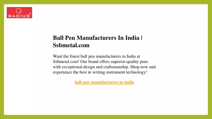 ball pen manufacturers in india ssbmetal com want