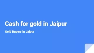 cash for gold in Jaipur