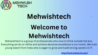 MEHWISHTECH IS PROVIDE BEST COURSE IN MOHALI CHANDIGARH