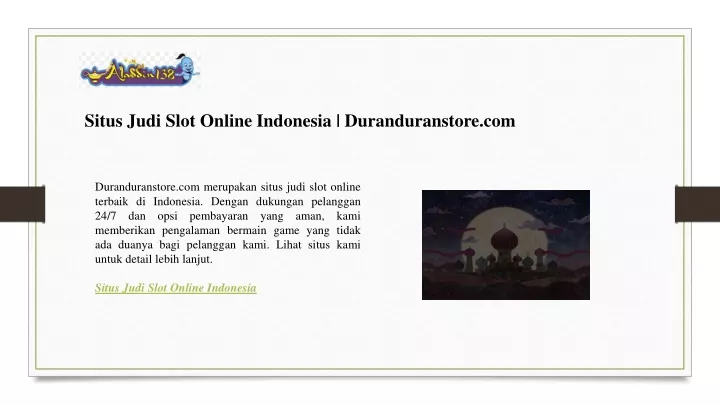situs judi slot online indonesia duranduranstore