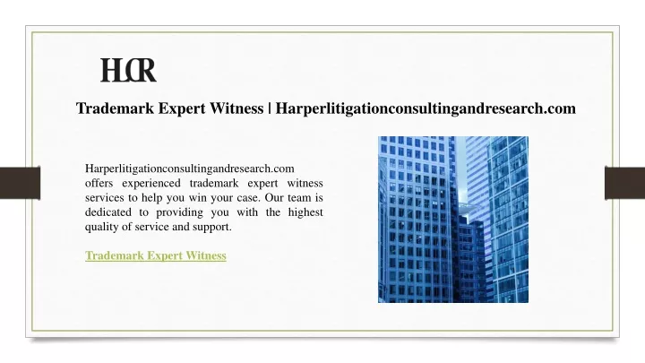 trademark expert witness