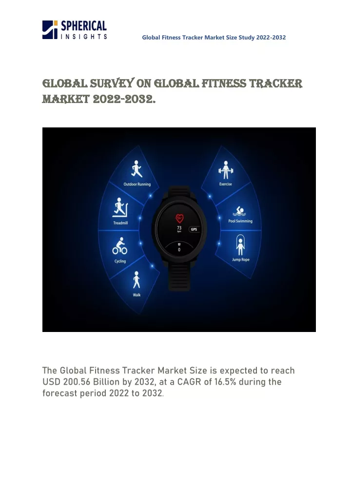 global fitness tracker market size study 2022 2032