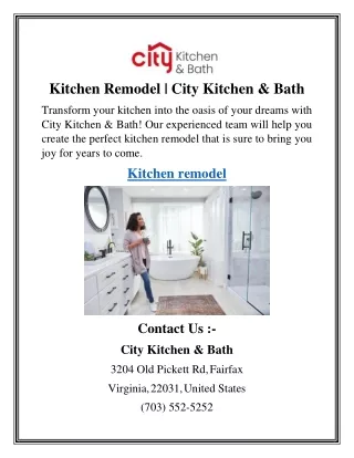 Kitchen Remodel City Kitchen & Bath