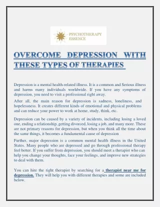 OVERCOME DEPRESSION WITH THESE TYPES OF THERAPIES  (2)n
